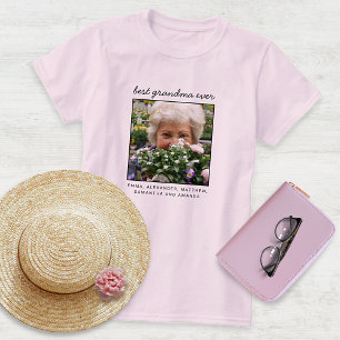 Schattige gepersonaliseerde beste oma ooit foto t-shirt