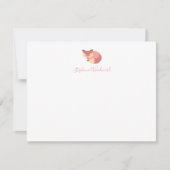 Schattige Gepersonaliseerde Bosvos Notitiekaartje (Voorkant)
