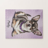 Schattige Gepersonaliseerde Chihuahua Legpuzzel (Horizontaal)