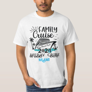 Schattige Gepersonaliseerde Cruiseschip Familie Re T-shirt
