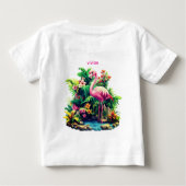 Schattige gepersonaliseerde flamingo baby  (Achterkant)