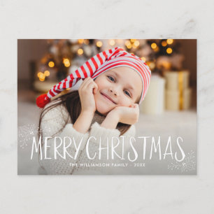 schattige gepersonaliseerde fotokaart voor kerst briefkaart