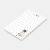 Schattige gepersonaliseerde Franse Bulldog  Post-it® Notes (Schuin)