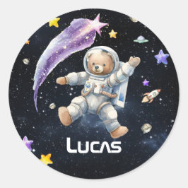 Schattige gepersonaliseerde Galactische Partij Sti Ronde Sticker