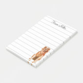 Schattige gepersonaliseerde Golden Retriever  Post-it® Notes (Schuin)
