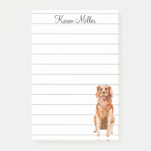Schattige gepersonaliseerde Golden Retriever  Post-it® Notes