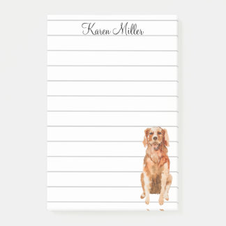 Schattige gepersonaliseerde Golden Retriever  Post-it® Notes