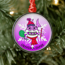 Schattige gepersonaliseerde Grandma Shark en Snowf