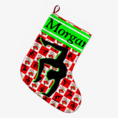 SCHATTIGE GEPERSONALISEERDE GYMNAST KERSTKOUS GROTE KERSTSOK (Voorkant (Hangend))