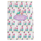 Schattige gepersonaliseerde ijslolly zomer verjaar medium cadeauzakje (Voorkant)