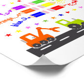 Schattige gepersonaliseerde kleine jongen leert poster (Hoek)