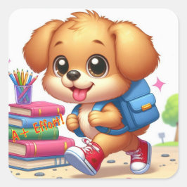 Schattige gepersonaliseerde puppy Sticker