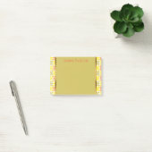 Schattige gepersonaliseerde retro geel oranje groe post-it® notes (Kantoor)