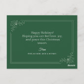 schattige gepersonaliseerde vakantie fotokaart briefkaart (Achterkant)