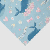 Schattige gepersonaliseerde walvis tissuepapier (Detail)