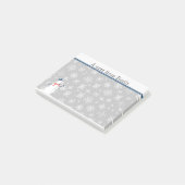 Schattige gepersonaliseerde winter sneeuw / sneeuw post-it® notes (Schuin)