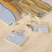 Schattige gepersonaliseerde zeemeermin strand legpuzzel (Zijkant)