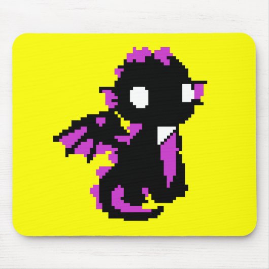 Schattige gepixelde draak baby muismat (Voorkant)