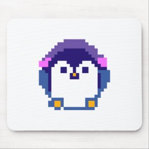 Schattige gepixelde pinguïn baby muismat