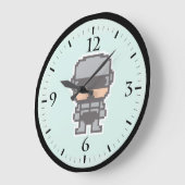 Schattige gepixelde robotCop  Grote Klok (Hoek)