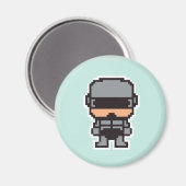 Schattige gepixelde robotCop  Magneet (Voorkant / Achterkant)