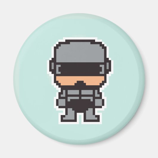 Schattige gepixelde robotCop  Magneet (Voorkant)