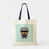 Schattige gepixelde robotCop  Tote Bag (Achterkant)