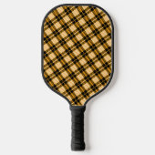 Schattige geruite gele pickleball peddel paddle (Voorkant)
