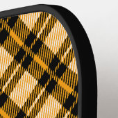 Schattige geruite gele pickleball peddel paddle (Links Detail)