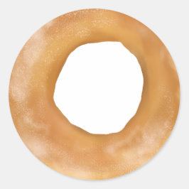 Schattige geschilderd "BAGEL" Ronde Sticker