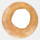 Schattige geschilderd "BAGEL" Ronde Sticker (Voorkant)