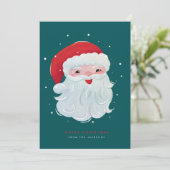 Schattige, geschilderd Sinterklaas fotodesign Feestdagenkaart (Staand voorkant)