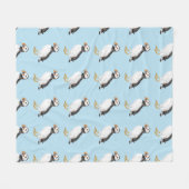 Schattige geschilderde puffin fleece deken (Voorkant (Horizontaal))