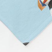 Schattige geschilderde puffin fleece deken (Hoek)