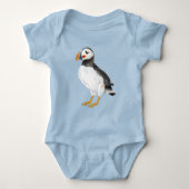 Schattige geschilderde puffin romper (Voorkant)
