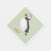 Schattige geschilderde puffin servet (Hoek)