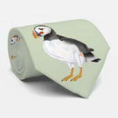 Schattige geschilderde puffin stropdas (Opgerold)