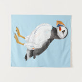 Schattige geschilderde puffin wandkleed (Voorkant (horizontaal))