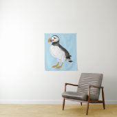 Schattige geschilderde puffin wandkleed (In situ)