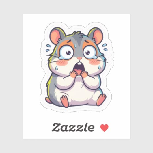 Schattige Geschokte Hamster Sticker (Vel)