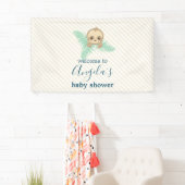 Schattige Geslacht Neutraal Geel Baby Sloth Baby s Spandoek (Insitu)