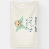 Schattige Geslacht Neutraal Geel Baby Sloth Baby s Spandoek (Verticaal)