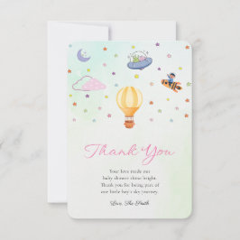 Schattige geslacht neutrale babyshower bedankkaart