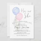 Schattige Geslacht Onthullen Roze Blauwe Botanisch Kaart (Voorkant)