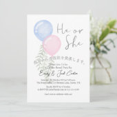 Schattige Geslacht Onthullen Roze Blauwe Botanisch Kaart (Staand voorkant)