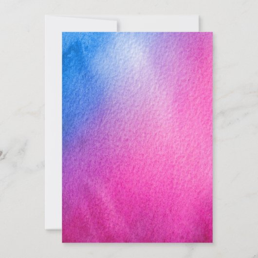 Schattige geslacht onthulling waterverf ijslolly kaart (Achterkant)