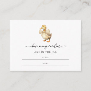 Schattige geslachtsneutraal eendenSnoepjes Baby sh Informatiekaartje