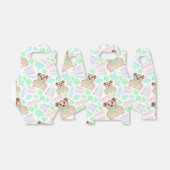 Schattige Geslachtsneutrale teddybeer Baby Bedankdoosjes (Uitgevouwen)