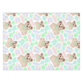 Schattige Geslachtsneutrale teddybeer Baby Tafelkleed (Voorkant (Horizontaal))