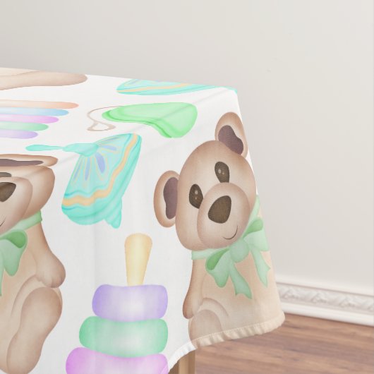 Schattige Geslachtsneutrale teddybeer Baby Tafelkleed (Voorbeeld)